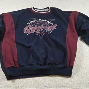 Harley-Davidson Original American Riders Sweatshirt XXL Navy Maroon